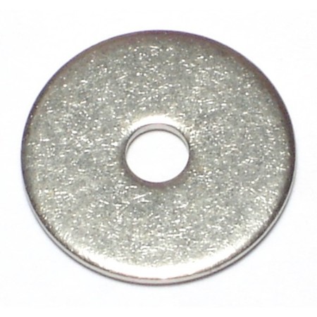 MIDWEST FASTENER Fender Washer, Fits Bolt Size #8 , Steel Zinc Plated Finish, 100 PK 54341